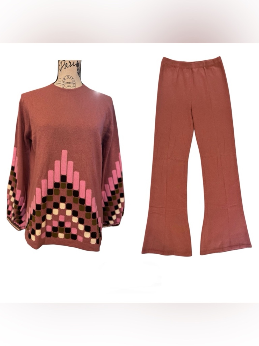 Ballantyne of Peebles 100% Cashmere 2pc Set Archival 70s
